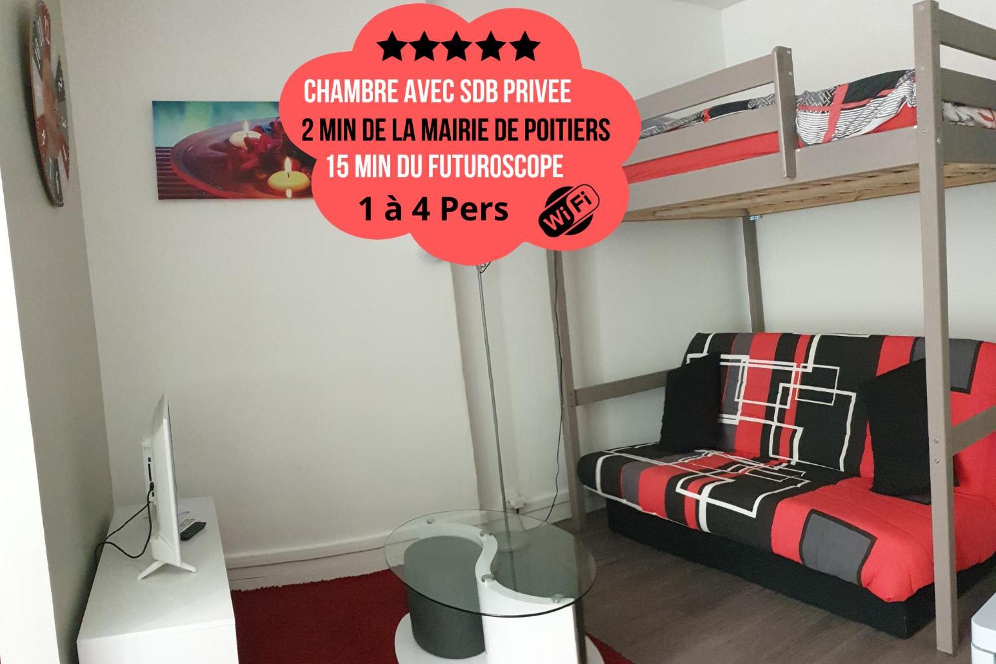 Centre - Salle De Bain, Réfrigérateur, Tv Et Machine à Café Privatifs - Cuisine Commune - Terrasse - De à 200m
