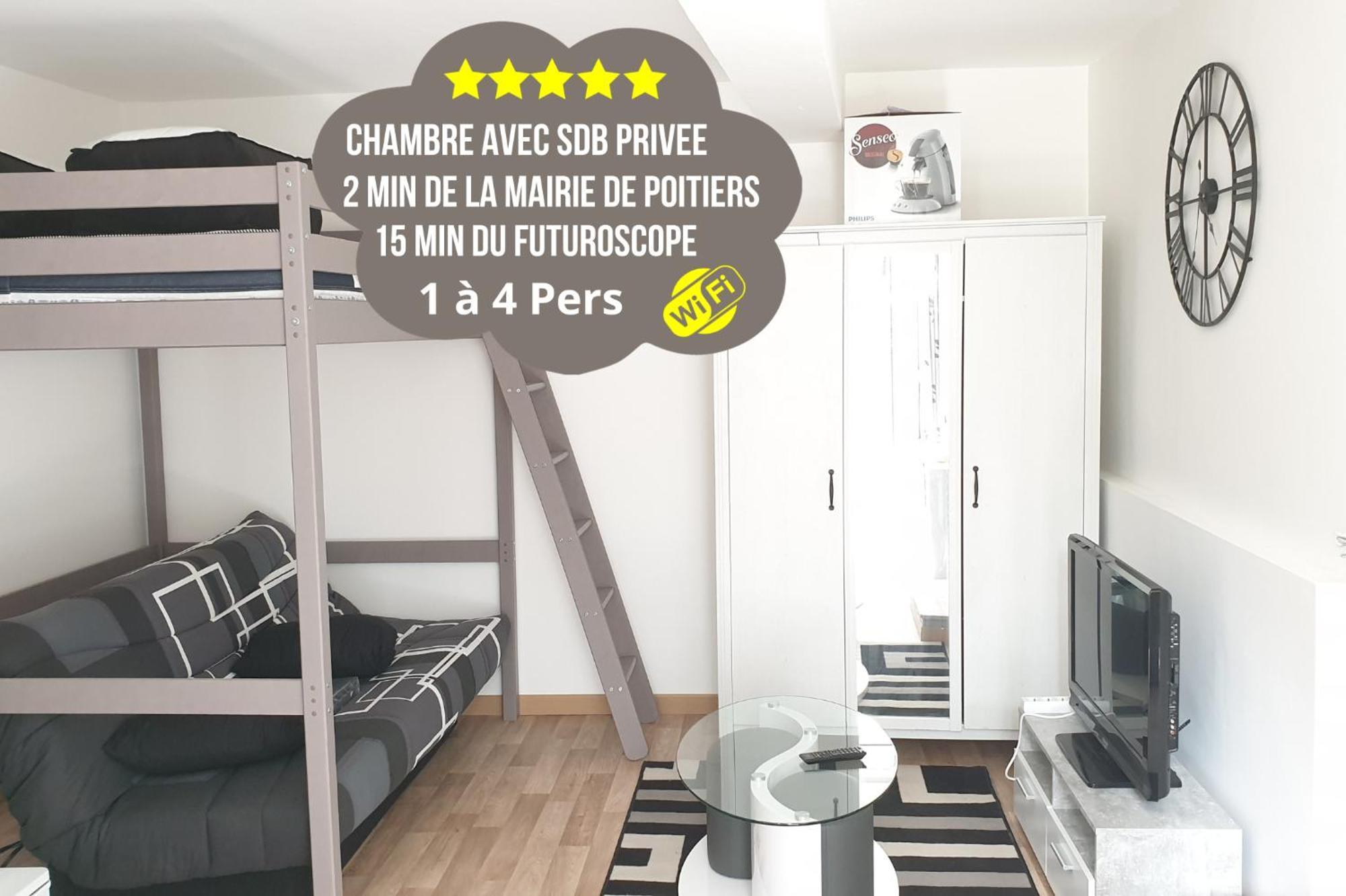 Centre: Private Comforts, Shared Kitchen & Hall Proximity Homestay Poitiers